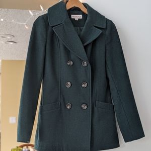 Merona Forest Green Wool Pea Coat - Size S